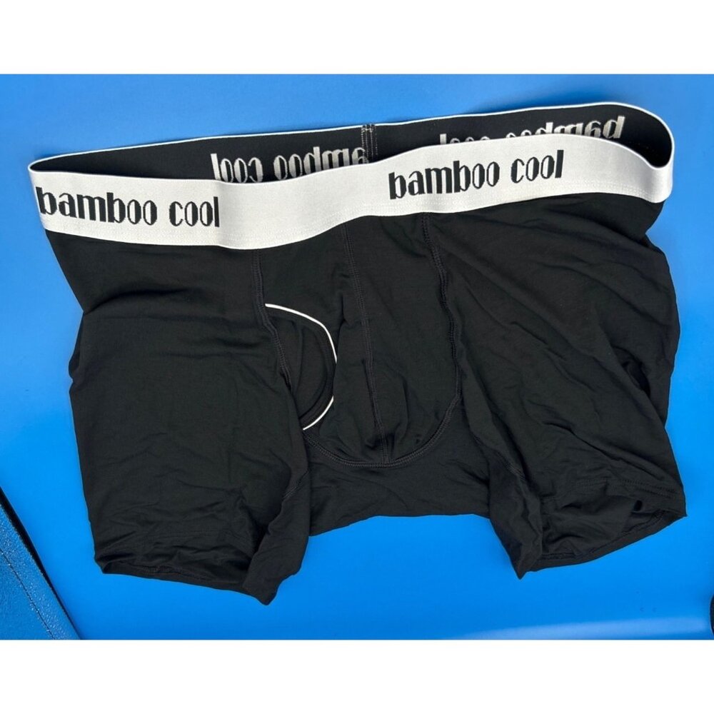 Bamboo Cool Men Black & Gray Boxer Briefs Size M